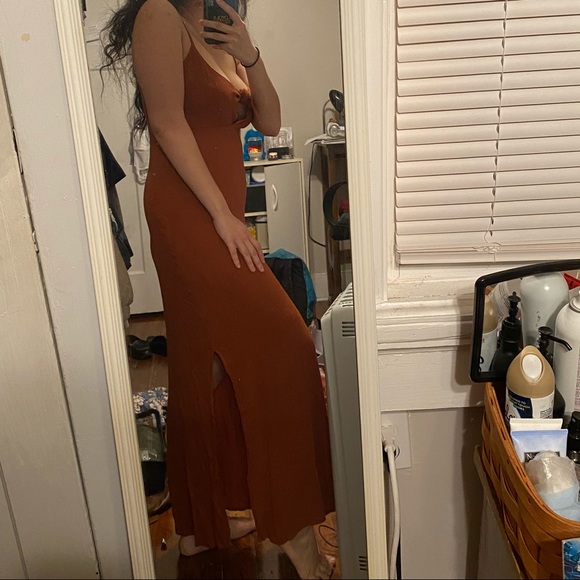 Forever 21 Maxi, Midi Dress, Spaghetti, Bow Tie - Picture 3 of 7